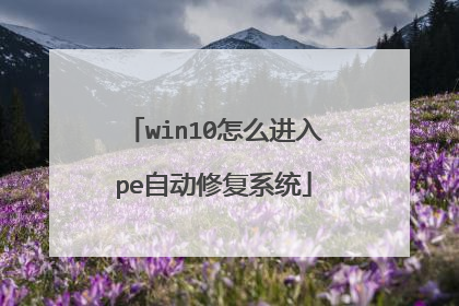 win10怎么进入pe自动修复系统