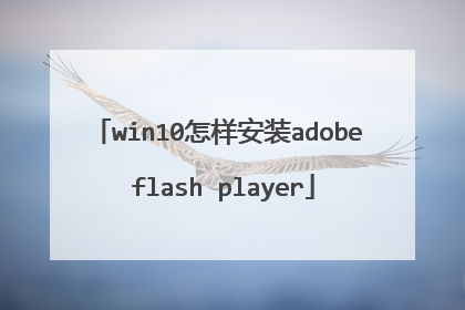 win10怎样安装adobe flash player