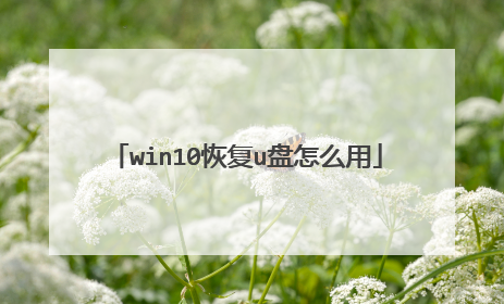 win10恢复u盘怎么用