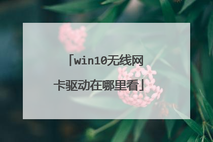 win10无线网卡驱动在哪里看