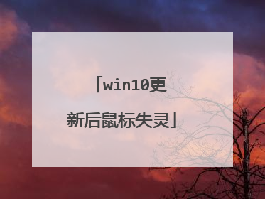 win10更新后鼠标失灵