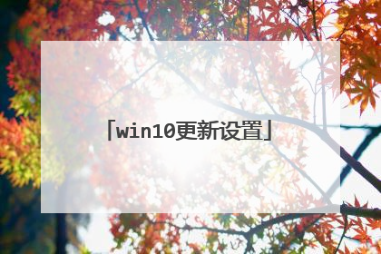 win10更新设置