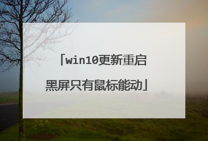 win10更新重启黑屏只有鼠标能动