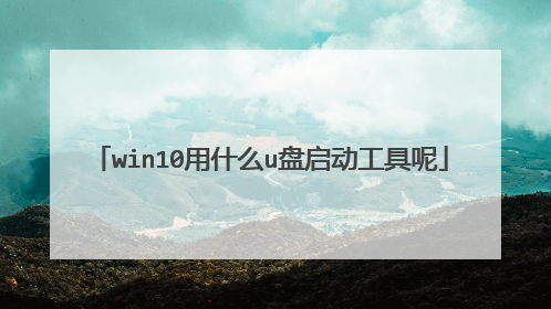 win10用什么u盘启动工具呢