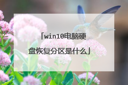 win10电脑硬盘恢复分区是什么