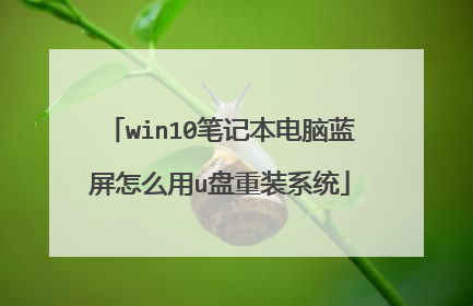 win10笔记本电脑蓝屏怎么用u盘重装系统