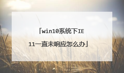 win10系统下IE11一直未响应怎么办