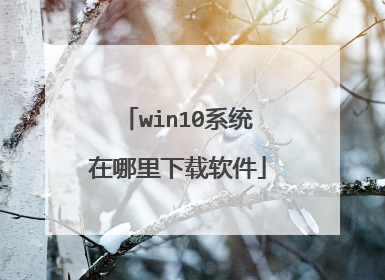 win10系统在哪里下载软件