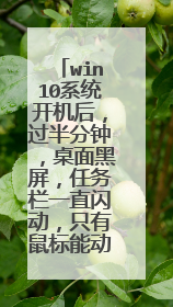 win10系统开机后,过半分钟,桌面黑屏,任务栏一直闪动,只有鼠标能动是怎么回事?