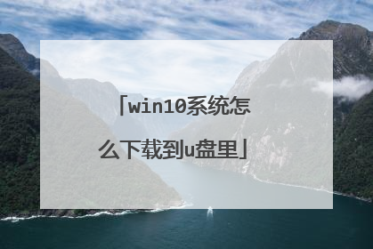 win10系统怎么下载到u盘里