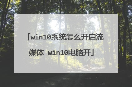 win10系统怎么开启流媒体 win10电脑开