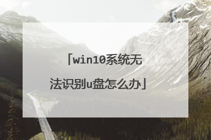 win10系统无法识别u盘怎么办