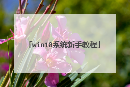 win10系统新手教程