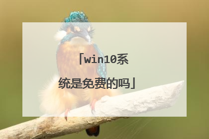 win10系统是免费的吗