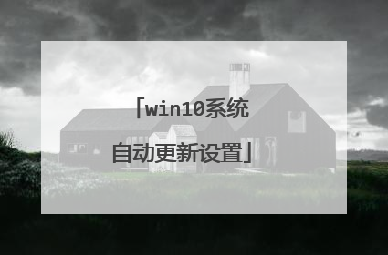 win10系统自动更新设置