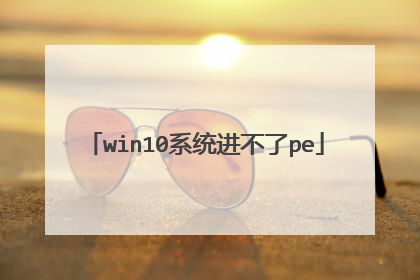 win10系统进不了pe