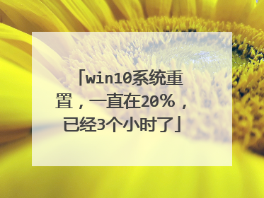 win10系统重置,一直在20%,已经3个小时了