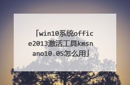 win10系统office2013激活工具kmsnano10.05怎么用