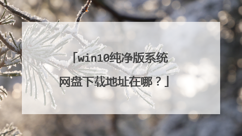 win10纯净版系统网盘下载地址在哪？