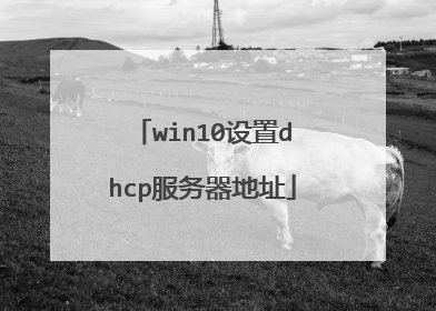 win10设置dhcp服务器地址