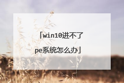 win10进不了pe系统怎么办