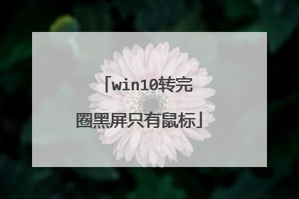 win10转完圈黑屏只有鼠标
