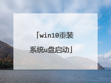 win10重装系统u盘启动