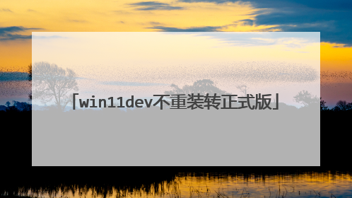 win11dev不重装转正式版