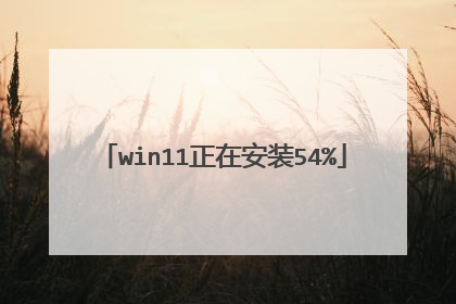 win11正在安装54%