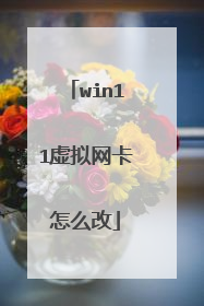 win11虚拟网卡怎么改