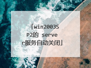 win2003SP2的 server服务自动关闭