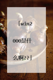 win2000是什么啊??
