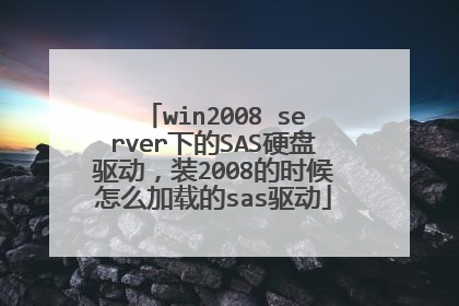 win2008 server下的SAS硬盘驱动,装2008的时候怎么加载的sas驱动