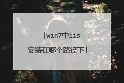 win7中iis安装在哪个路径下