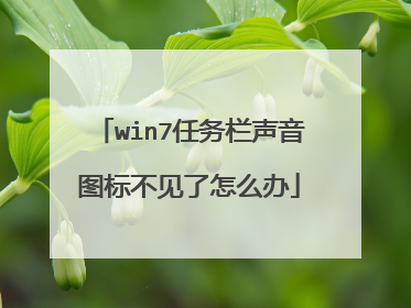 win7任务栏声音图标不见了怎么办