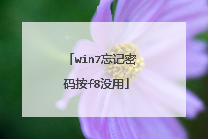 win7忘记密码按f8没用
