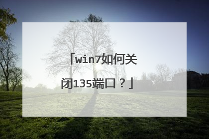 win7如何关闭135端口?