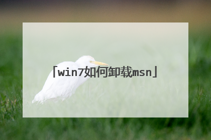 win7如何卸载msn