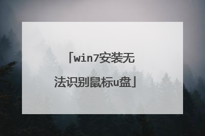 win7安装无法识别鼠标u盘