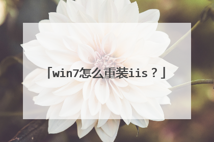 win7怎么重装iis?