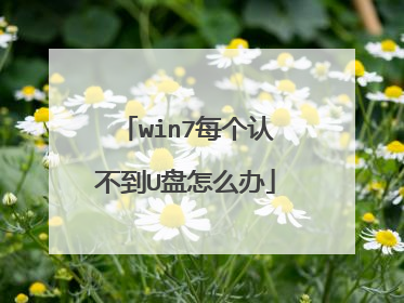win7每个认不到U盘怎么办