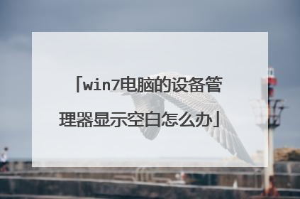 win7电脑的设备管理器显示空白怎么办