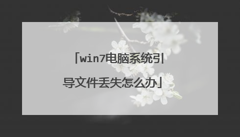 win7电脑系统引导文件丢失怎么办