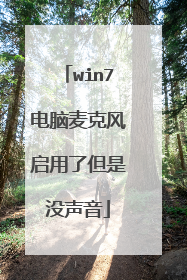 win7电脑麦克风启用了但是没声音