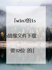 win7的iso镜像文件下载 要32位 的