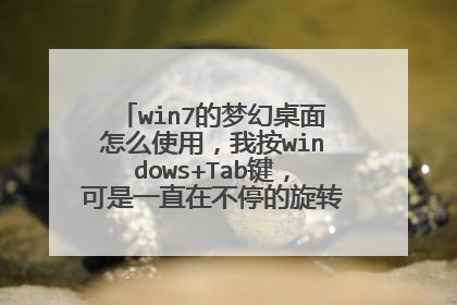 win7的梦幻桌面怎么使用,我按windows+Tab键,可是一直在不停的旋转,能让它停下来么?