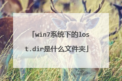 win7系统下的lost.dir是什么文件夹