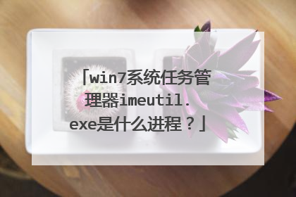 win7系统任务管理器imeutil.exe是什么进程?
