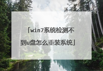 win7系统检测不到u盘怎么重装系统