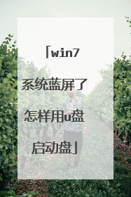 win7系统蓝屏了怎样用u盘启动盘
